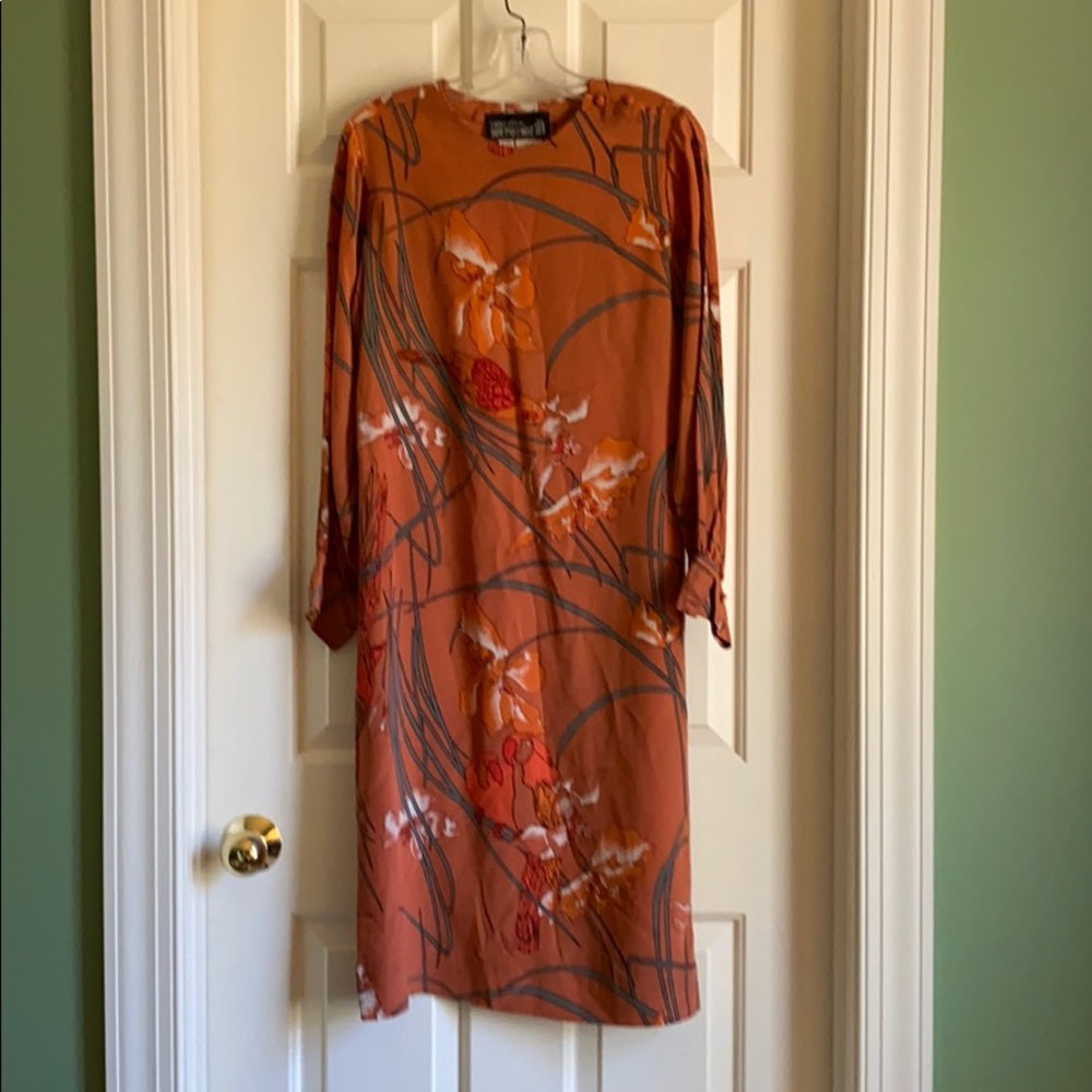 Vintage Silk dress, long sleeves